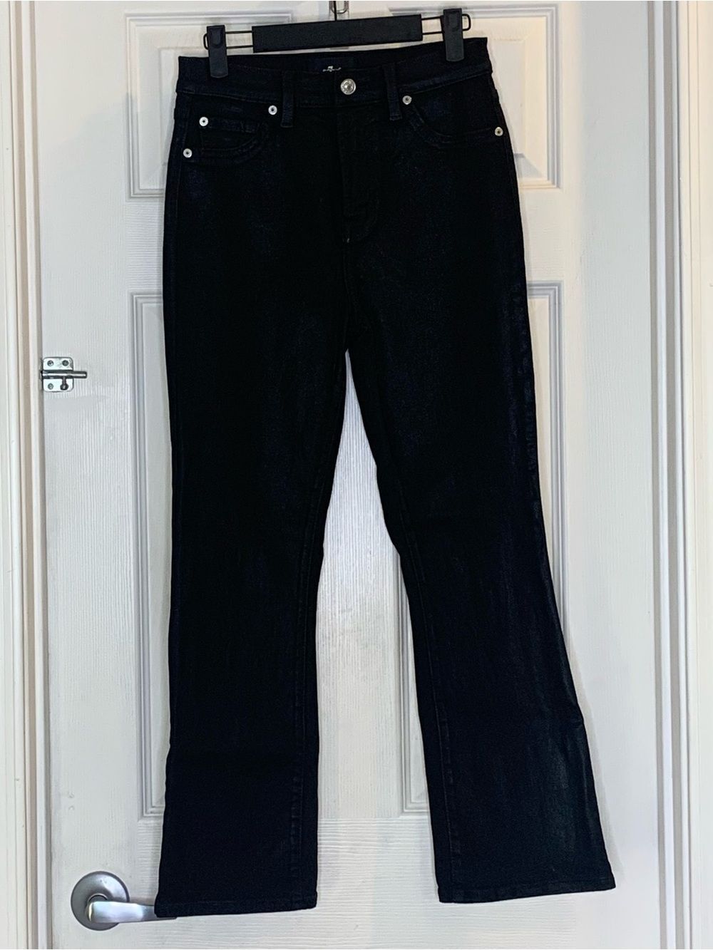 7 for all Mankind Black Bootcut High Rise Jeans Size 27